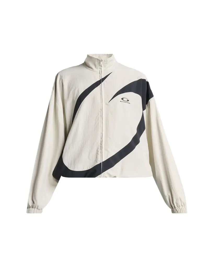 Balenciaga Men's Nylon Circle Logo Track Jacket