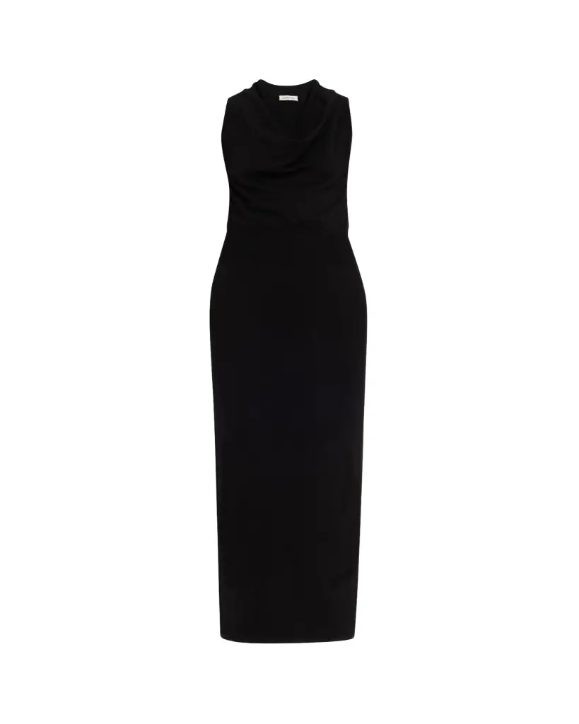 SIMKHAI Ramona Knit Cowl-Neck Midi Dress