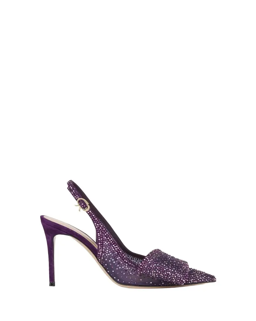 Gianvito Rossi Crystal Organza Slingback Pumps