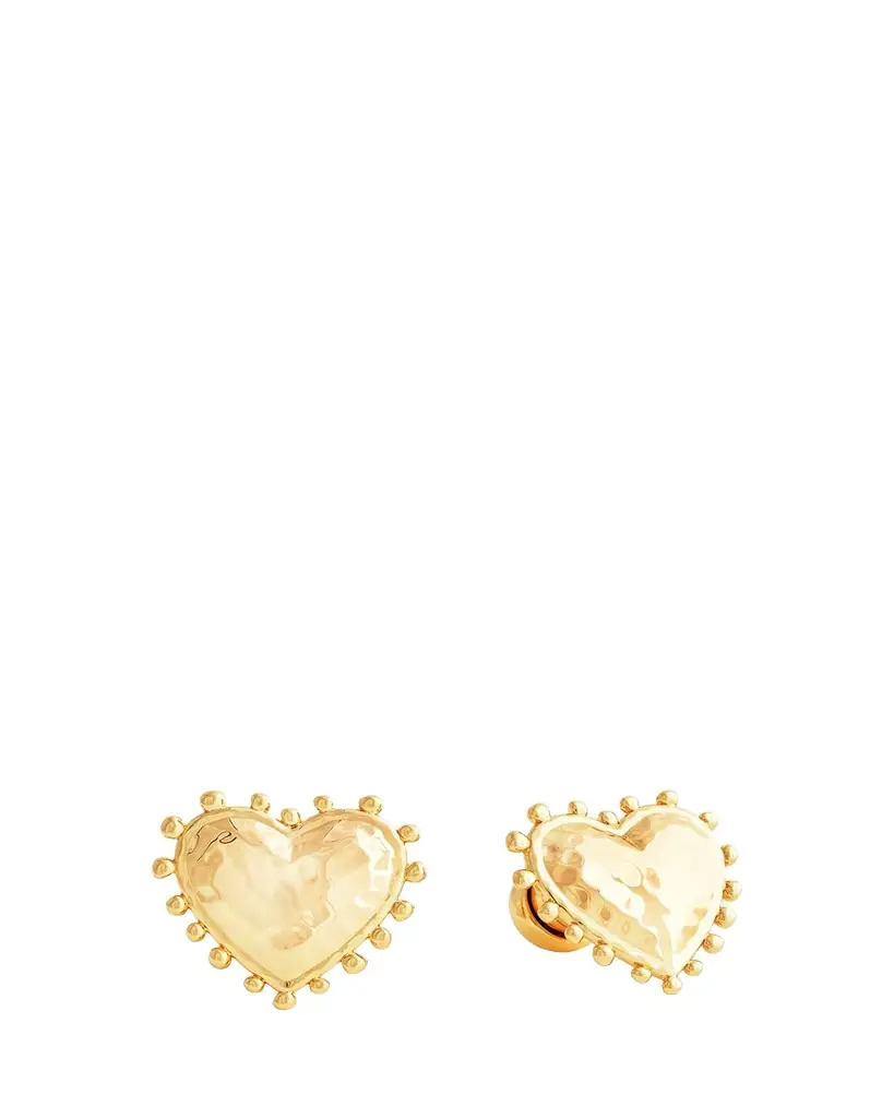 Anabel Aram Jewelry Heart Stud Earrings