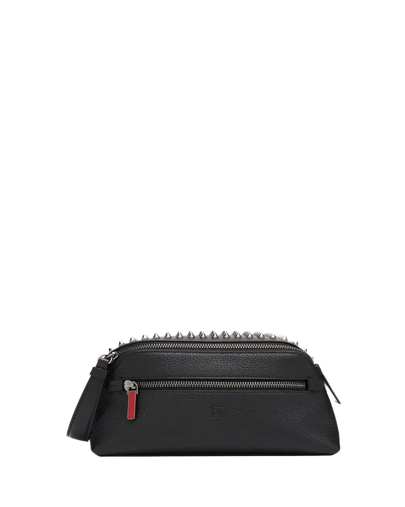 Christian Louboutin Men's Funky Leather Empire Spikes Travel Pouch