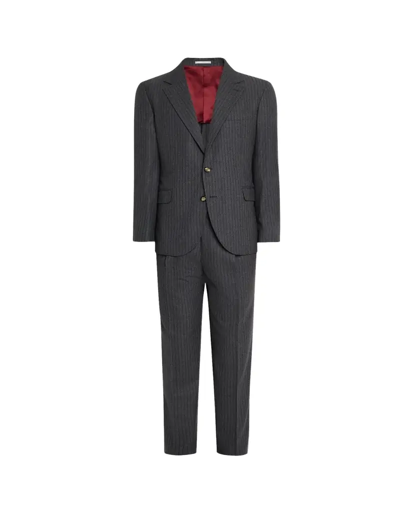 Brunello Cucinelli Men's Virgin Wool Chalk Stripe Notch Lapel Sport Coat