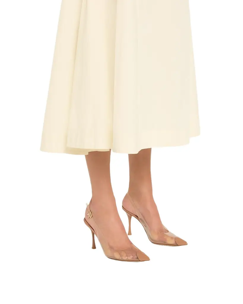 Gianvito Rossi Plexi Patent Leather Cap-Toe Slingback Pumps