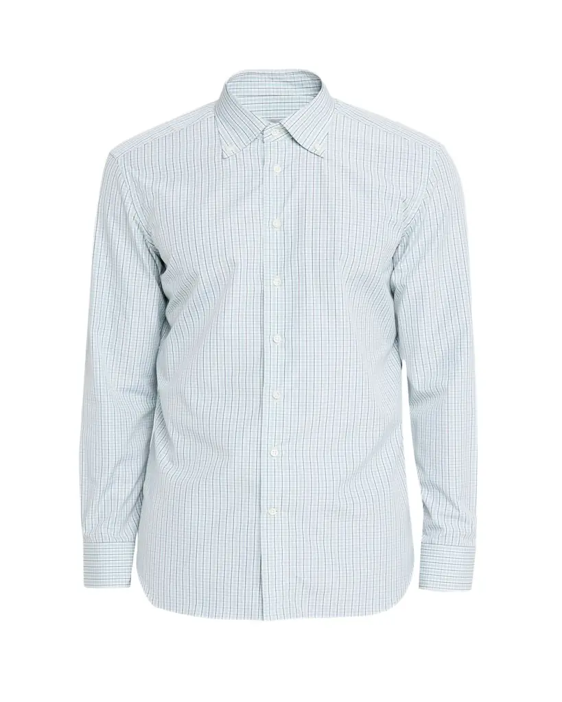 Bergdorf Goodman Men's Cotton Tattersall Check Button-Collar Sport Shirt