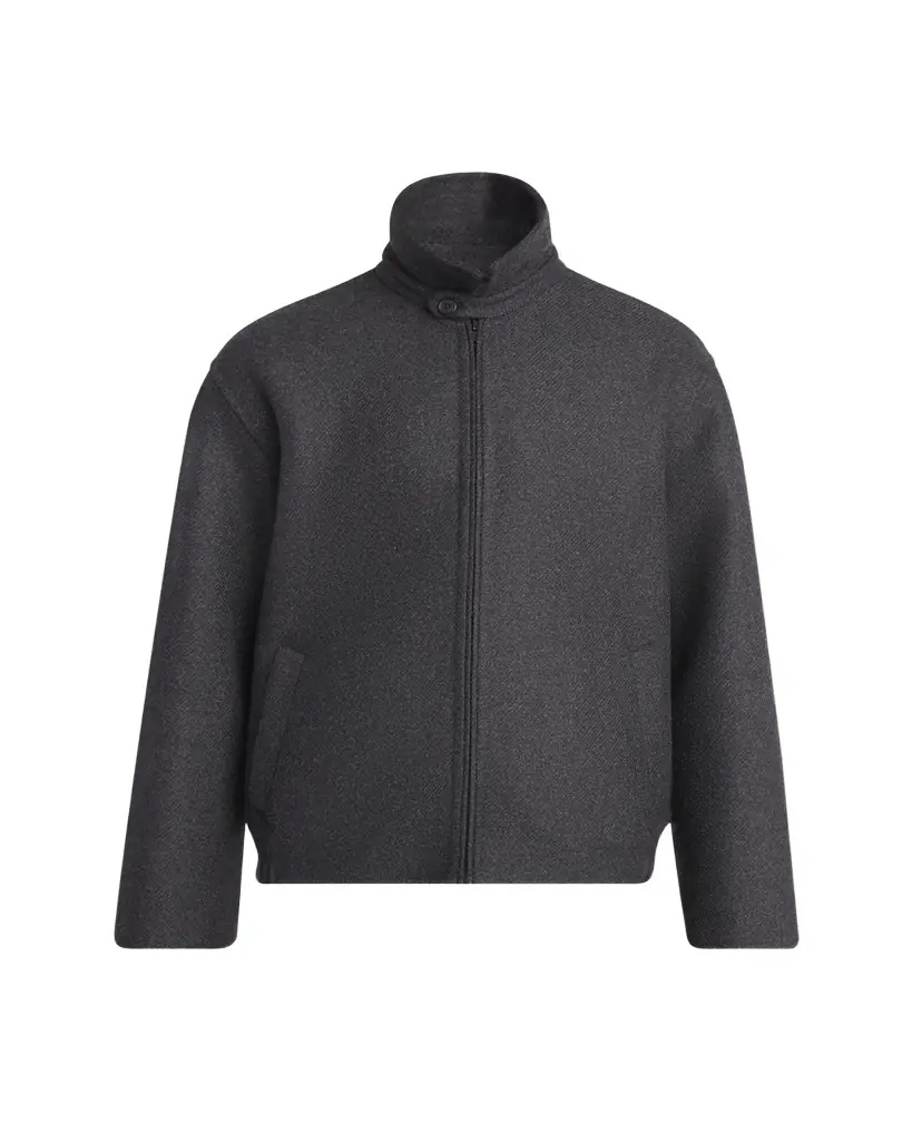 THE ROW Men's Dantes Melton Wool Full-Zip Bouson