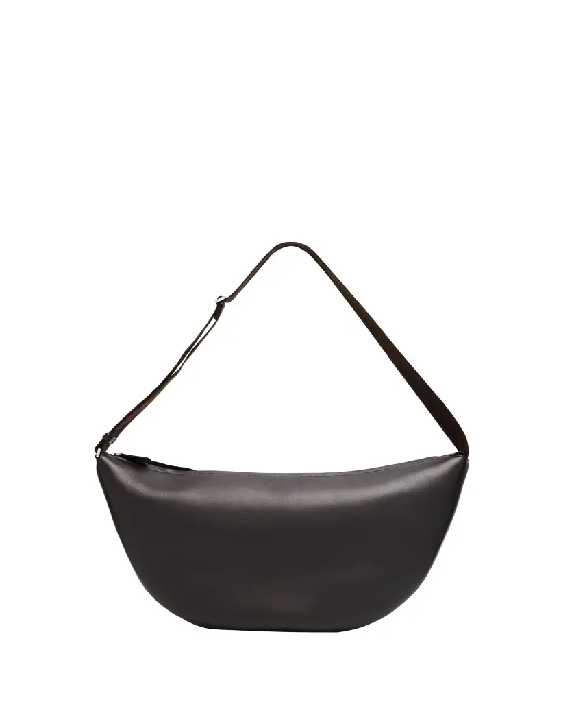 THE ROW Men's Crescent Leather Crossbody Bag