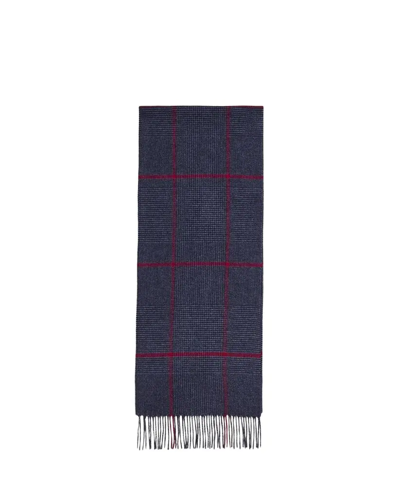 PIACENZA Men's Silk Cashmere Glen Plaid Scarf