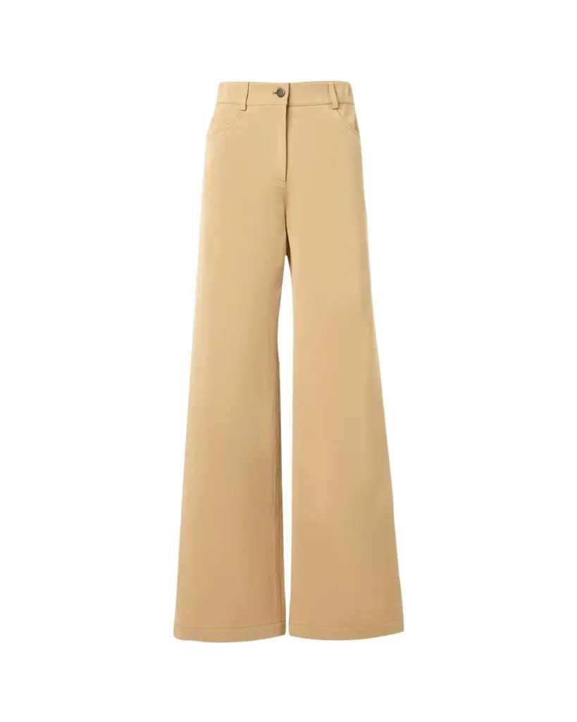 Akris punto Cooper Wide-Leg Cotton Gabardine Pants
