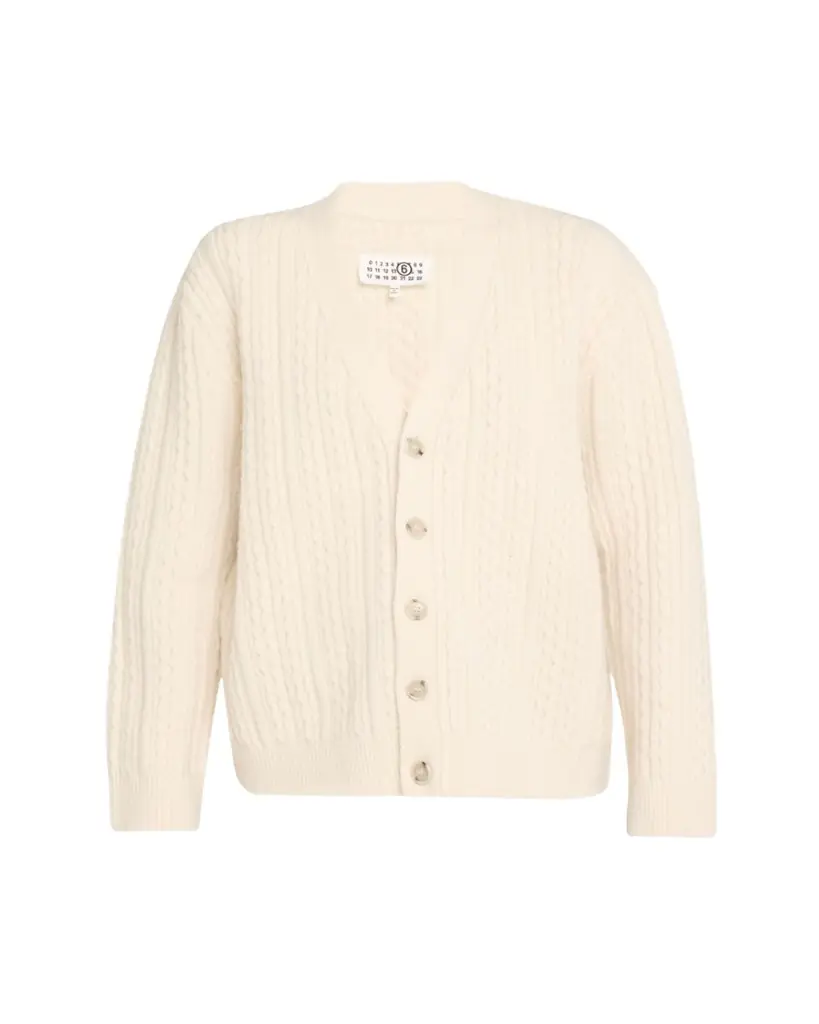 MM6 Maison Margiela Cable-Knit Cardigan