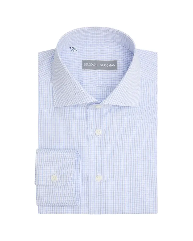 Bergdorf Goodman Men's Check Button-Front Dress Shirt