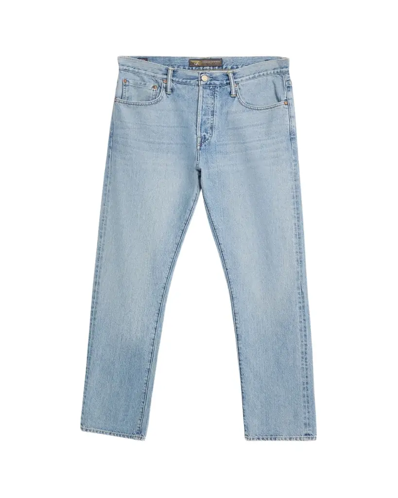 The Seven Continents Men's Charlie Blue Denim Slim Straight-Fit Jeans