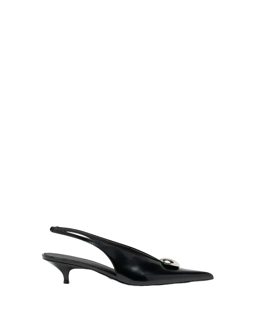 Proenza Schouler Dome Slash Leather Slingback Pumps