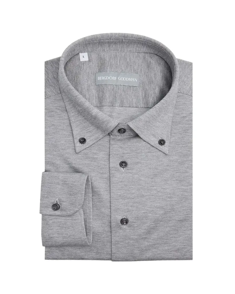 Bergdorf Goodman Men's Cotton Pique Button-Collar Sport Shirt
