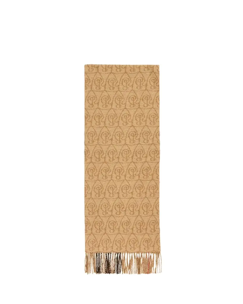 Burberry Men's Reversible B Charm and Giant Check Wool Scarf