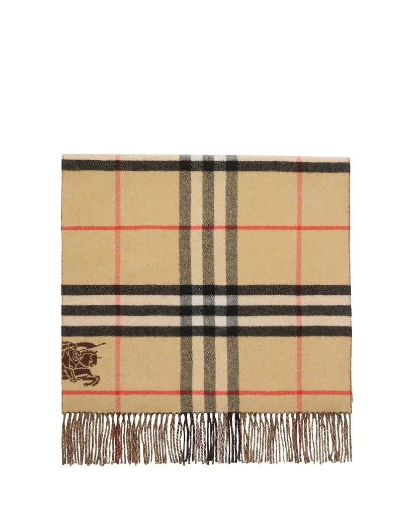 Burberry Men's Reversible Cashmere EKD Check Scarf