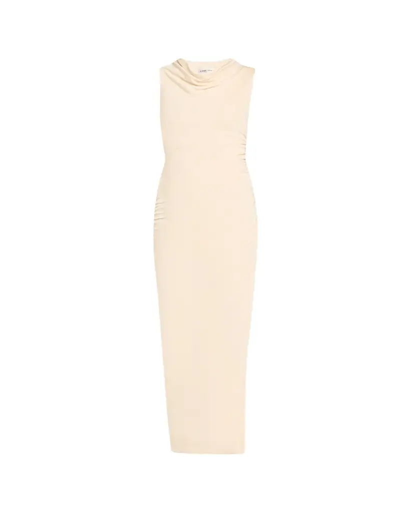 Anna Quan Amali Draped Cowl-Neck Jersey Dress
