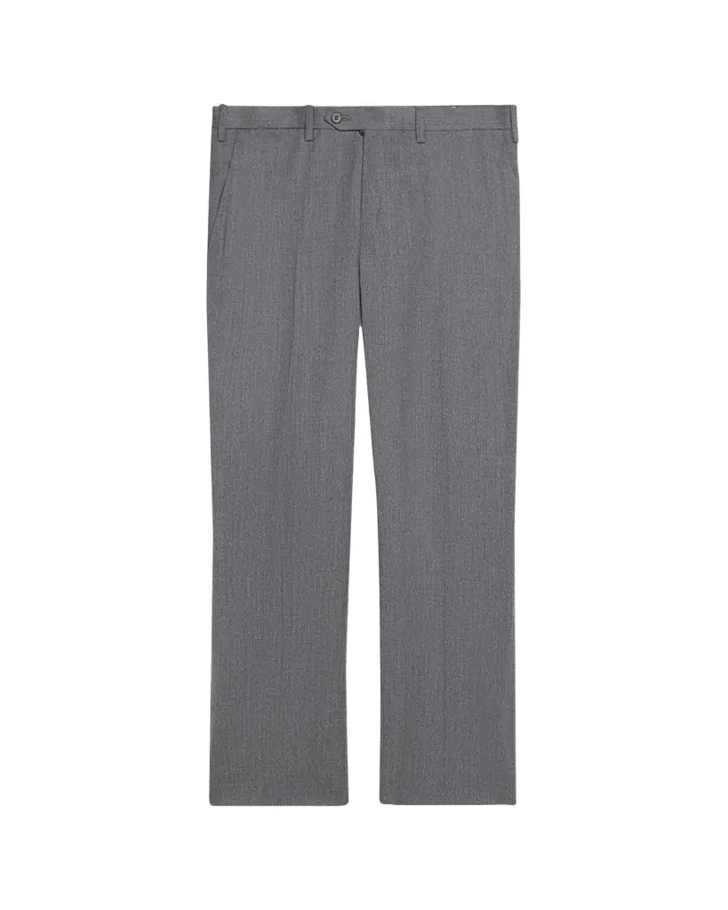 Kiton Men's Wool and Cashmere Flat-Front Pants