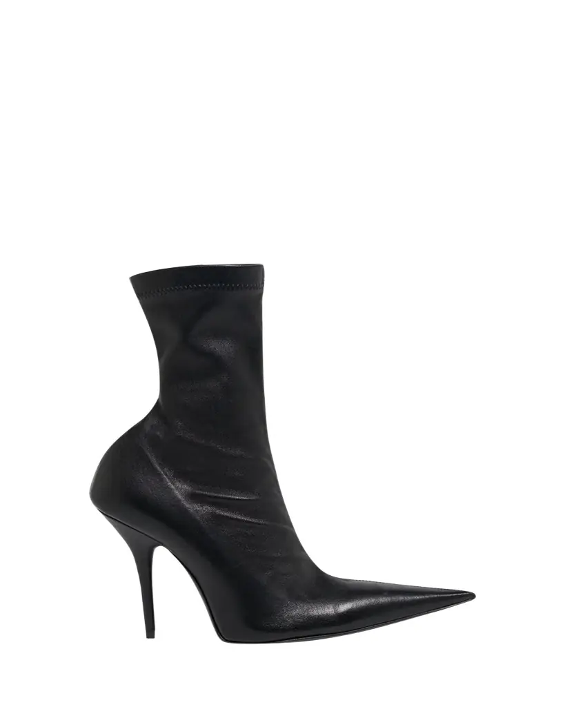 Balenciaga 90mm Avenue Leather Ankle Boots