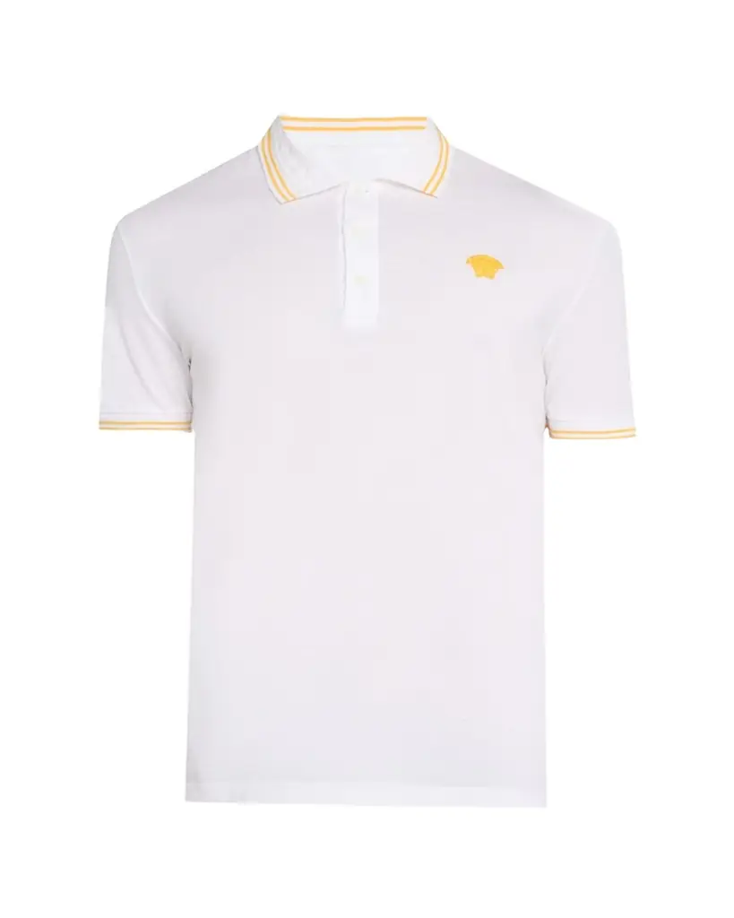 Versace Men's Pop Medusa Tipped Polo Shirt