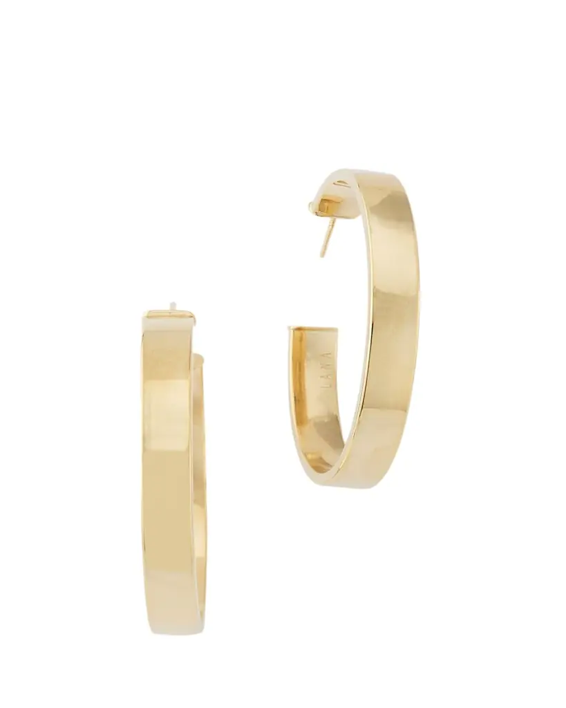 Lana Vanity Hollow Hoop Earrings, 40mm