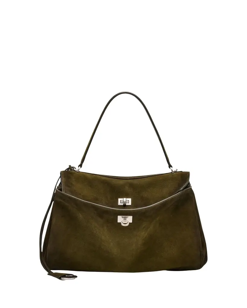 Balenciaga Rodeo Suede Top-Handle Bag