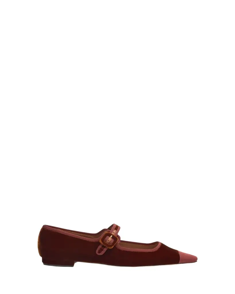 Alexandre Birman Jada Velvet Mary Jane Ballerina Flats