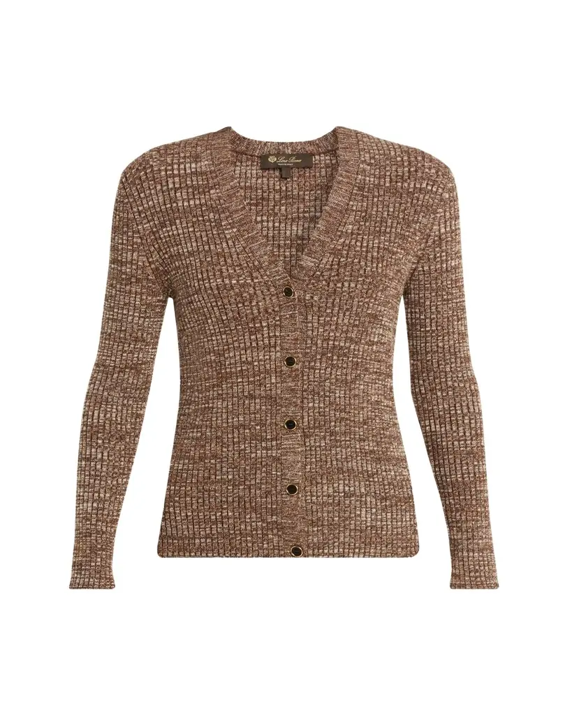 Loro Piana Banff V-Neck Cashmere Rib Cardigan