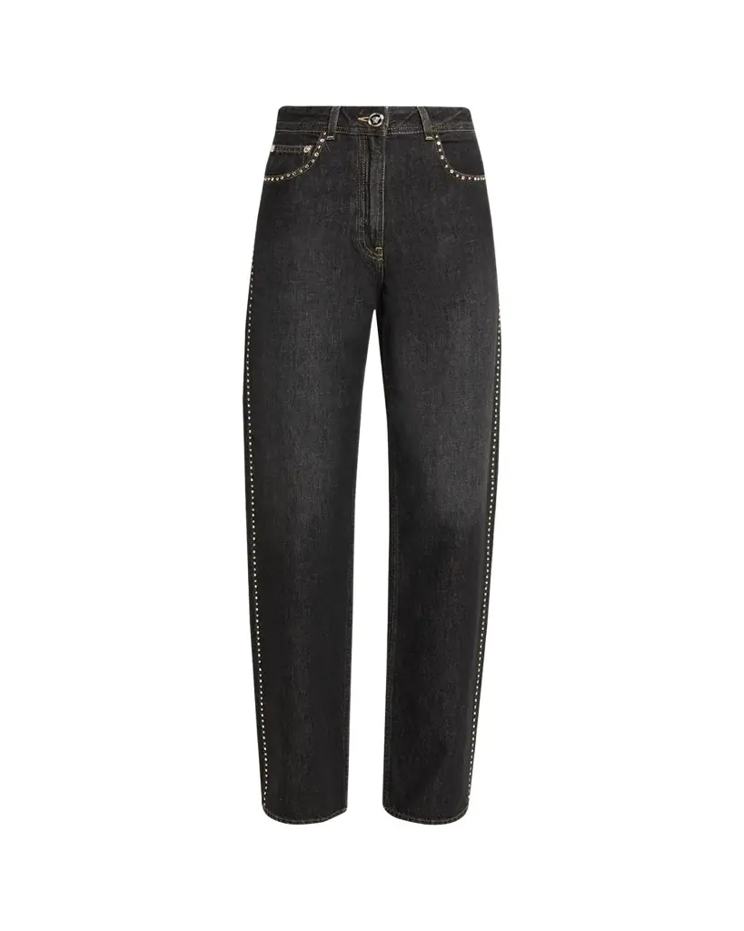 Versace Jeans Couture Embellished Straight-Leg Jeans