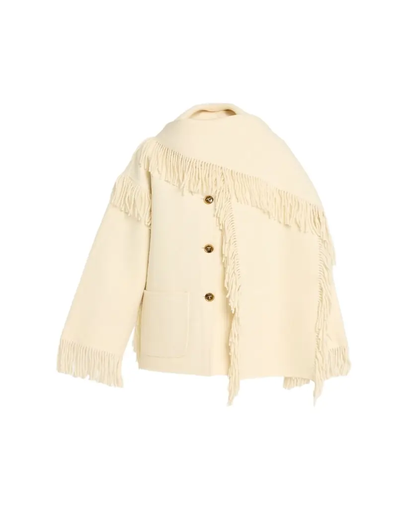 Toteme Fringed Scarf Jacket