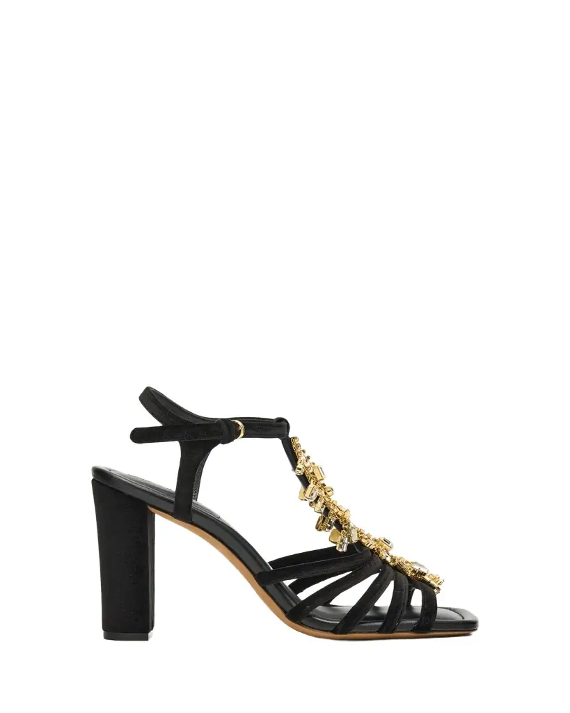 Ulla Johnson 100mm Bianca Crystal T-Strap Velvet Sandals