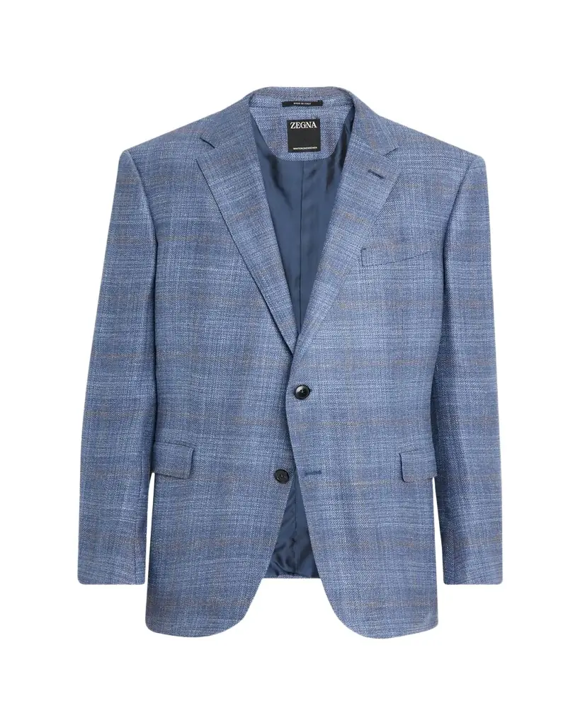 ZEGNA Men's Winter Crossover Windowpane Plaid Sport Coat