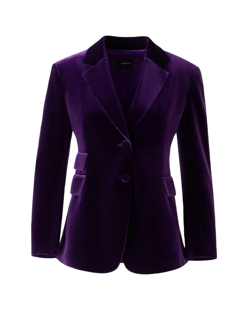 Akris Arie Velvet Single-Breasted Jacket