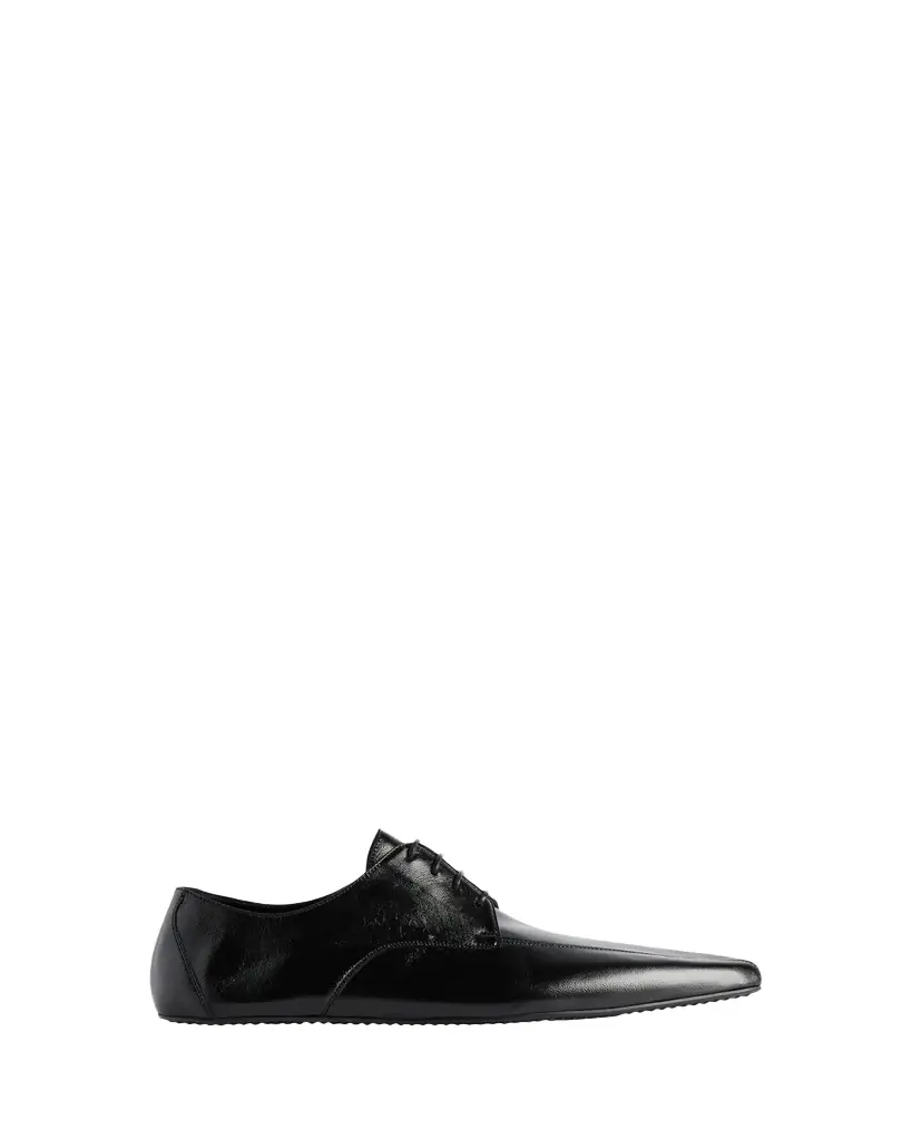 Balenciaga Men's Hyperflat Leather Square-Toe Derby Shoes
