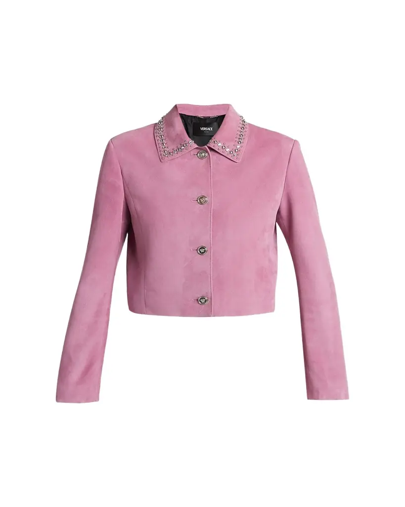 Versace Studded Lamb Suede Jacket