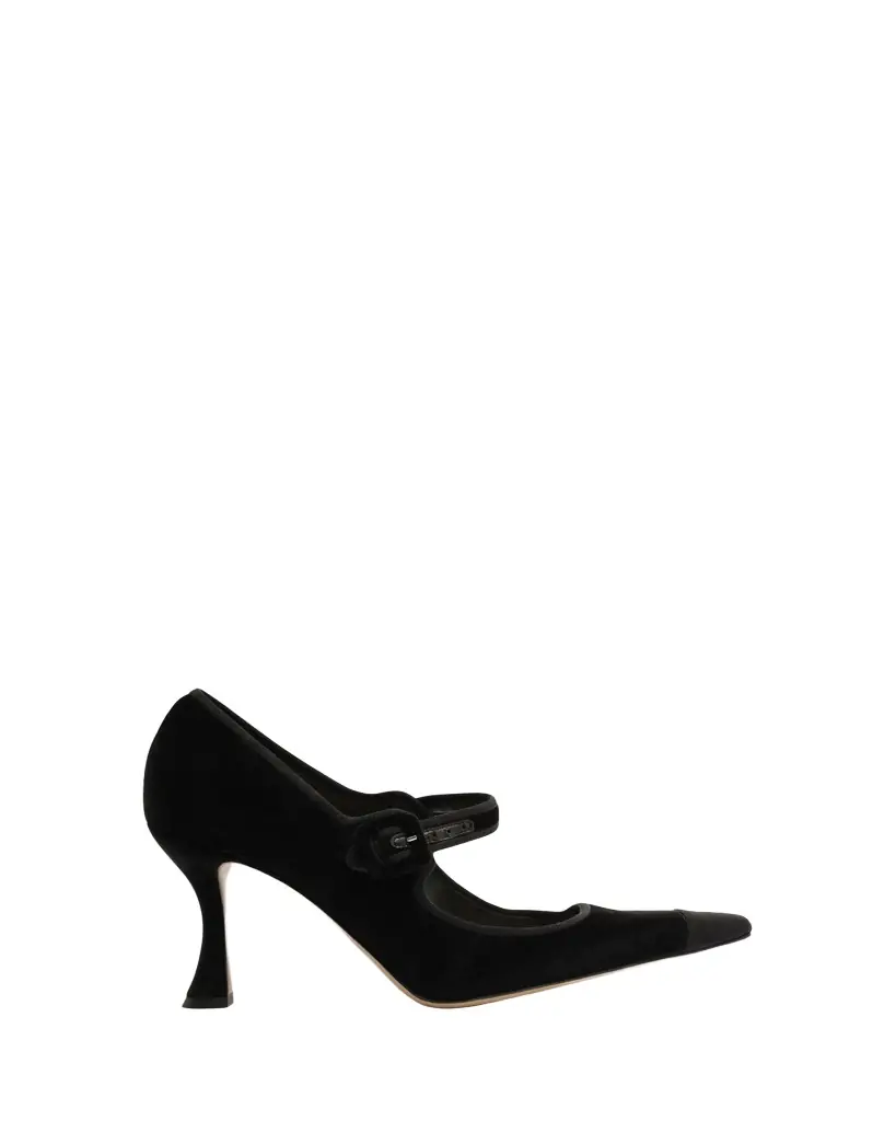 Alexandre Birman 85mm Jada Velvet Mary Jane Pumps
