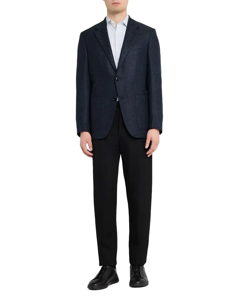 ZEGNA Men 's Oasi Cashmere Glen Plaid Two-Button Sport Coat