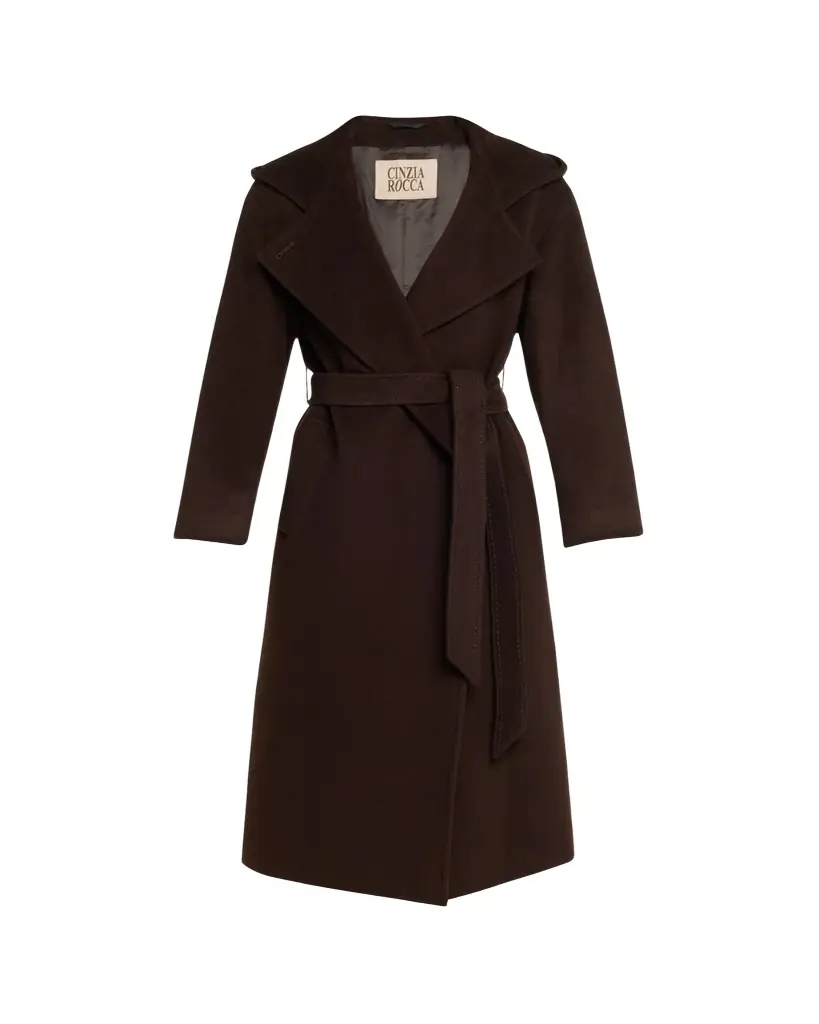 Cinzia Rocca Long Belted Wool Coat