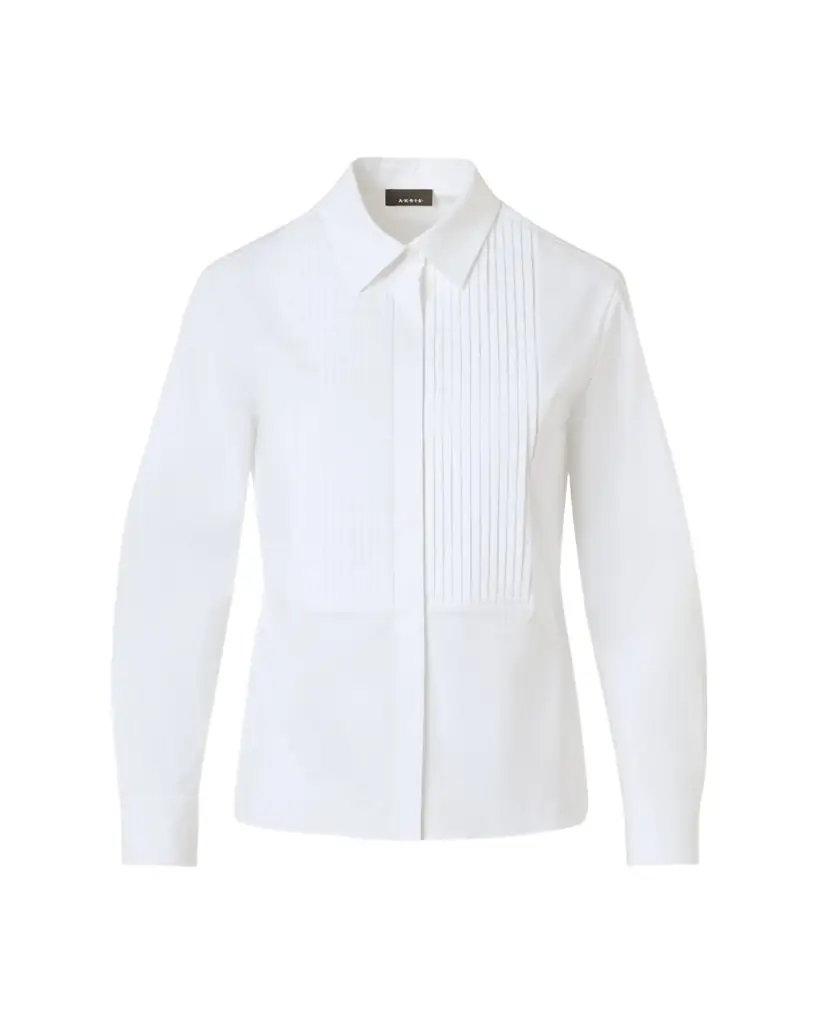 Akris Pleated Bib-Front Shirt