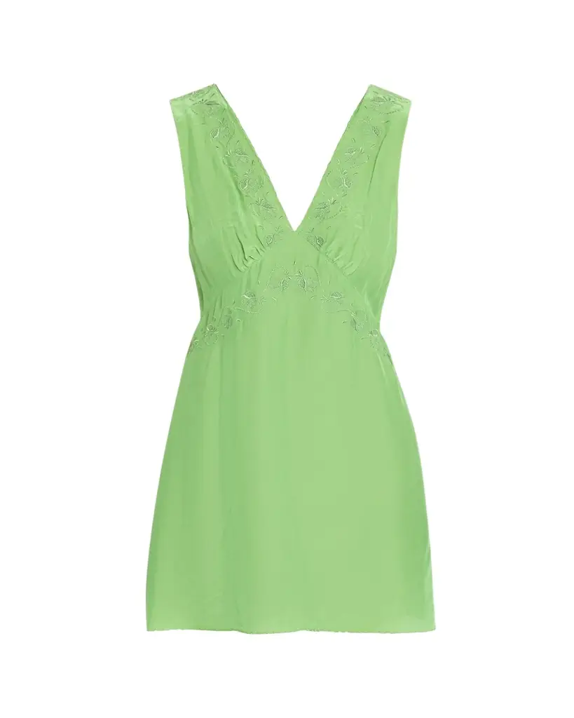 ciao lucia green dress Russo Khaki Washed Cotton Poplin Dress Ciao Lucia