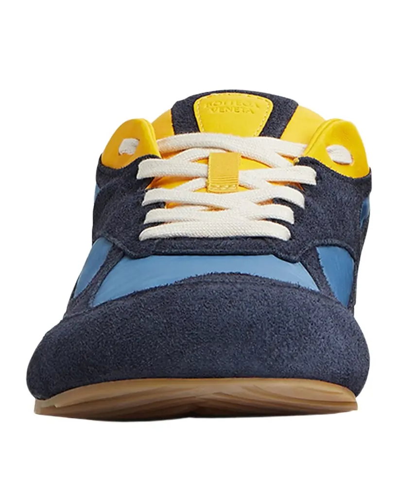 Bottega Veneta Orbit Lite Lace-Up Suede and Nylon Sneakers