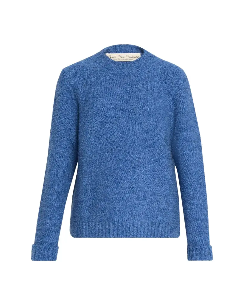 God's True Cashmere Cashmere Boucle Knit Crewneck Sweater