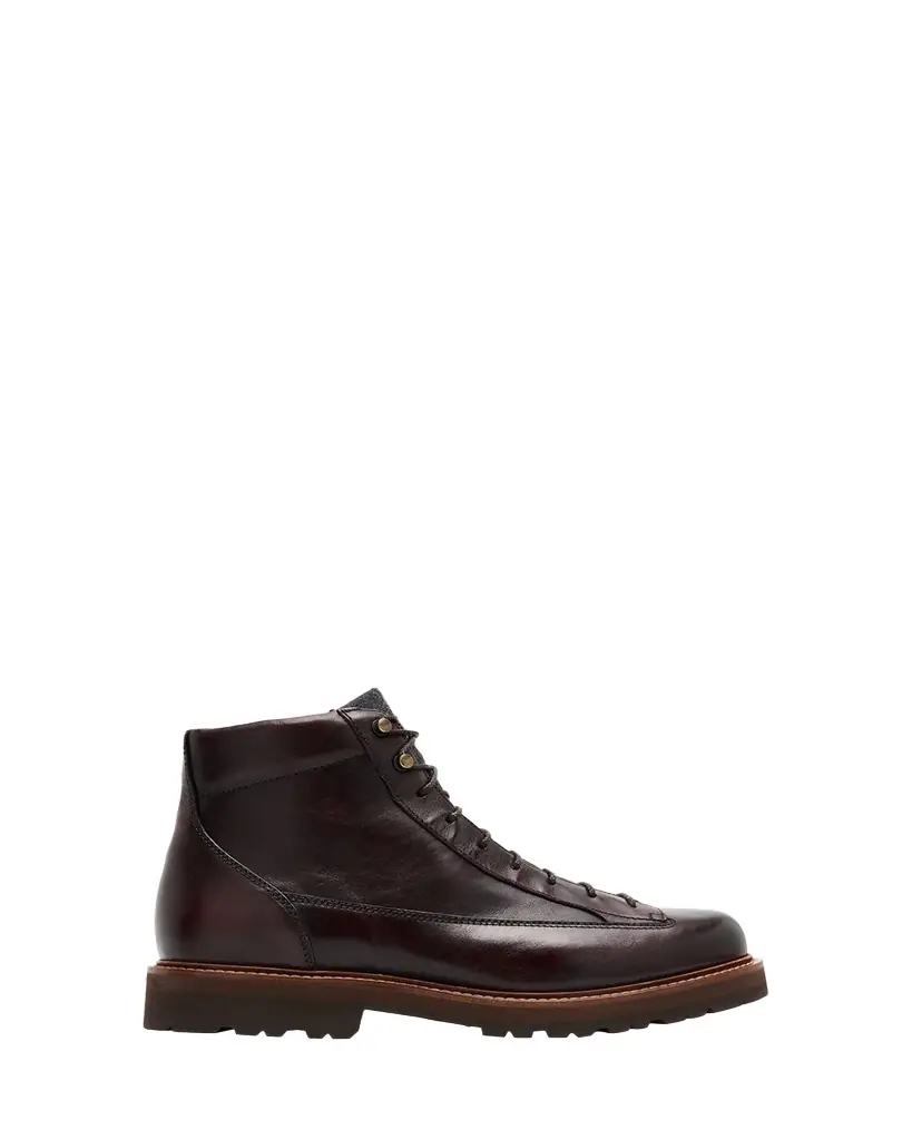 Brunello Cucinelli Men's Leather Wool-Tongue Hiking Ankle Boots - Women's Shoes