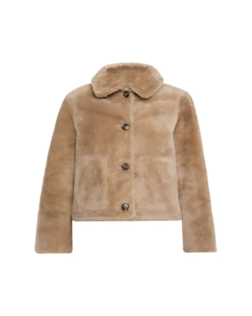 Yves Salomon Short Lamb Shearling Jacket