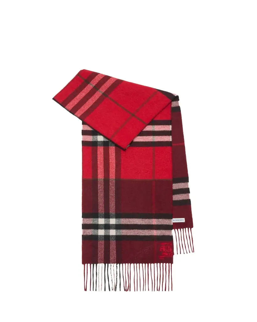 Burberry Double-Faced Wool Check Scarf