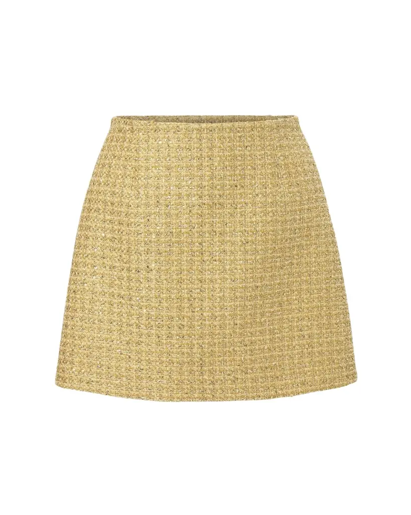 Carolina Herrera Metallic Tweed Mini Skirt