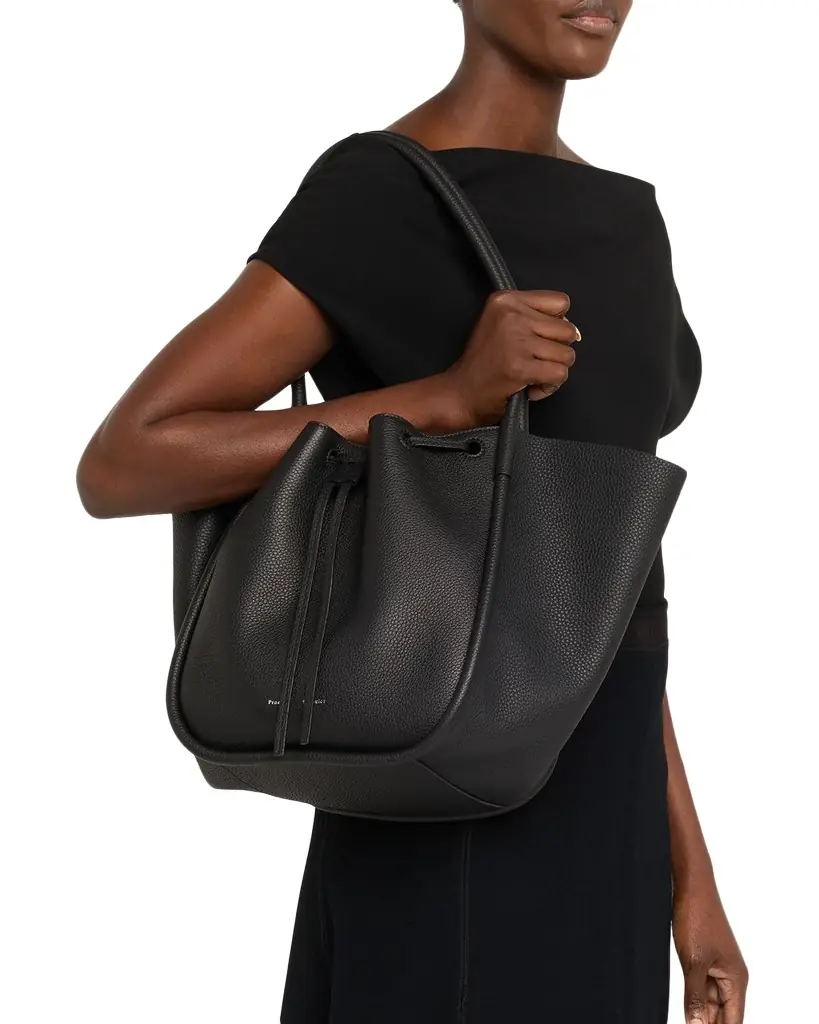 Proenza Schouler Large Ruched Pebbled Calfskin Tote Bag