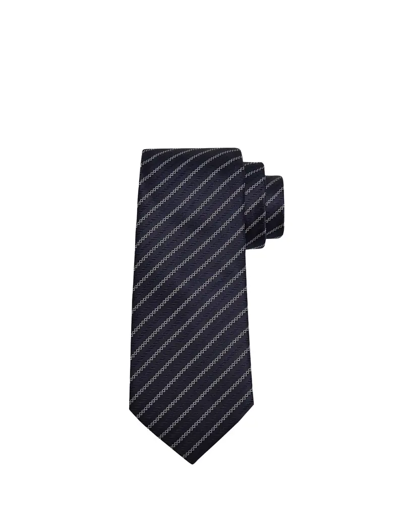 ZEGNA Men's Satin Diagonal Stripe Silk Tie