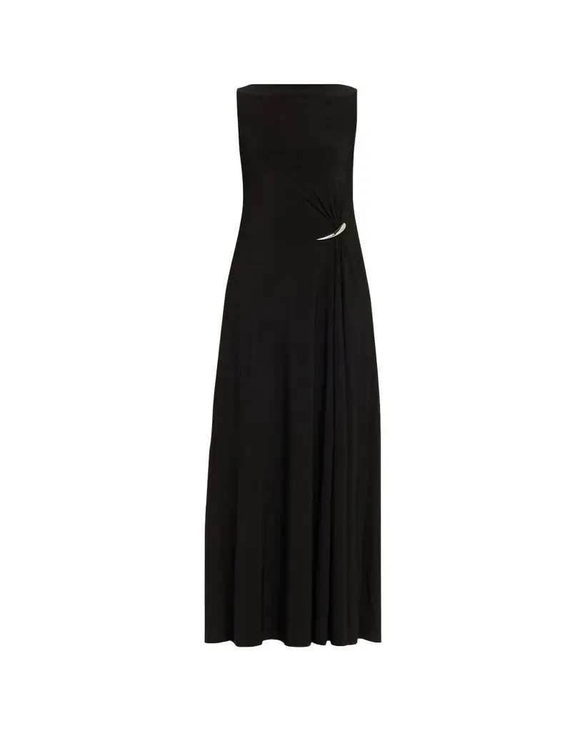 GRACE LING Strapless Claw Gathered Maxi Dress