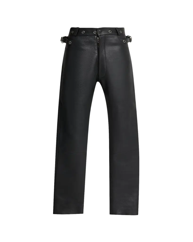 TOM FORD Men's Slim Fit Grained Leather Biker Pants