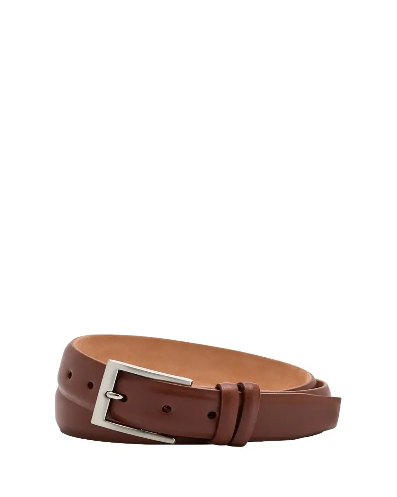 W. Kleinberg Men's Semi-Matte Calf Leather Belt